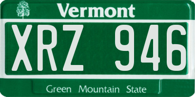 VT license plate XRZ946