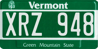 VT license plate XRZ948