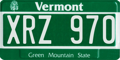VT license plate XRZ970