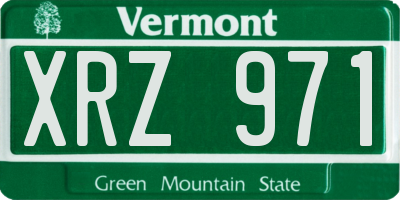 VT license plate XRZ971