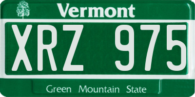 VT license plate XRZ975