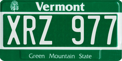 VT license plate XRZ977