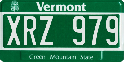 VT license plate XRZ979