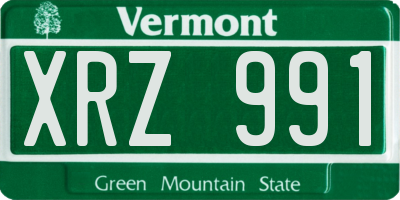 VT license plate XRZ991