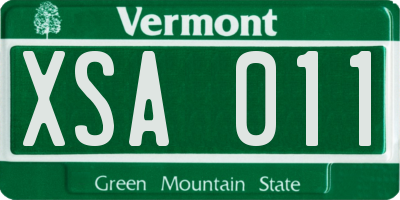 VT license plate XSA011