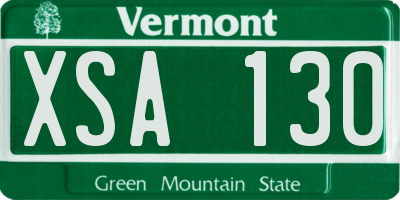 VT license plate XSA130
