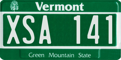 VT license plate XSA141