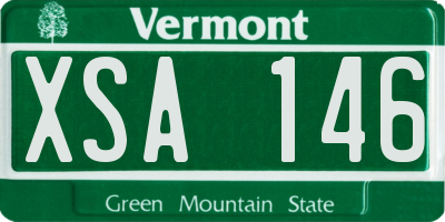 VT license plate XSA146