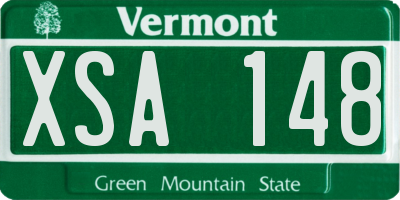 VT license plate XSA148