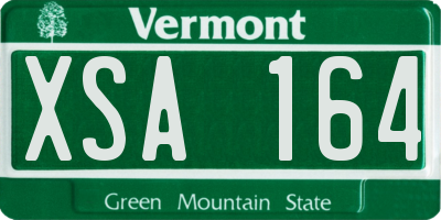 VT license plate XSA164