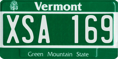 VT license plate XSA169