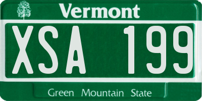 VT license plate XSA199