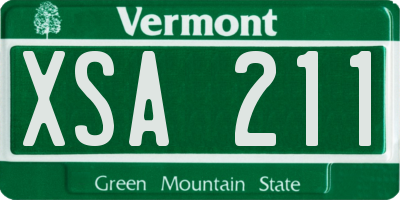 VT license plate XSA211
