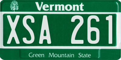 VT license plate XSA261