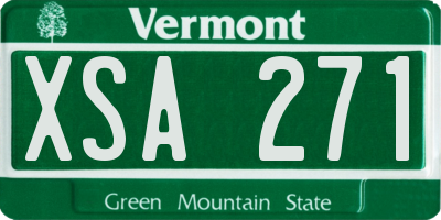 VT license plate XSA271