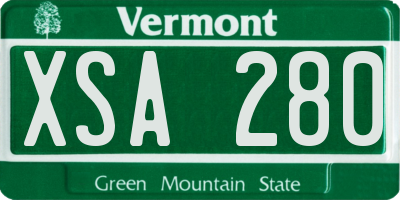VT license plate XSA280