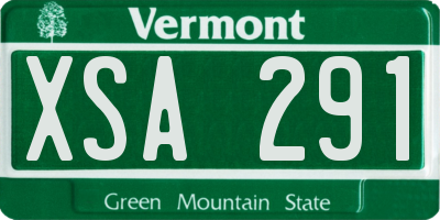 VT license plate XSA291