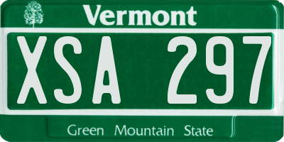 VT license plate XSA297