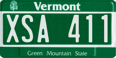 VT license plate XSA411