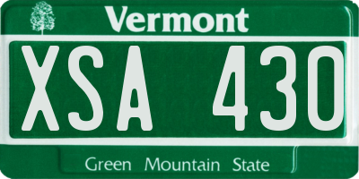 VT license plate XSA430