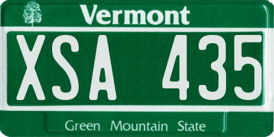 VT license plate XSA435