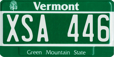 VT license plate XSA446