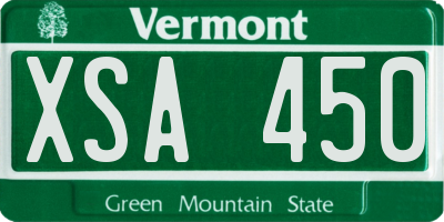 VT license plate XSA450
