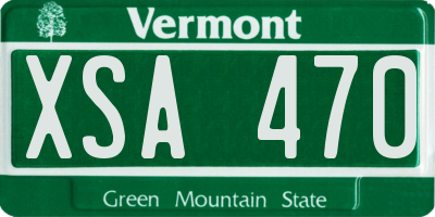 VT license plate XSA470