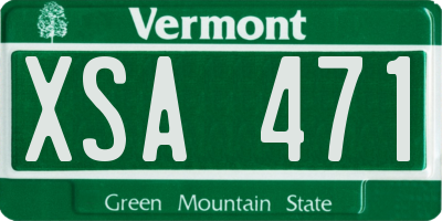 VT license plate XSA471
