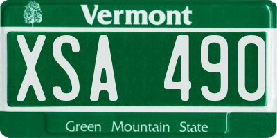 VT license plate XSA490