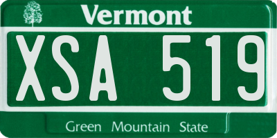 VT license plate XSA519