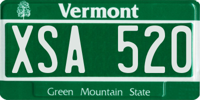 VT license plate XSA520