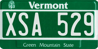 VT license plate XSA529