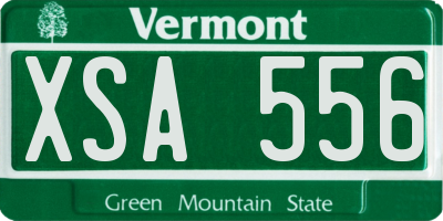 VT license plate XSA556