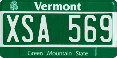 VT license plate XSA569