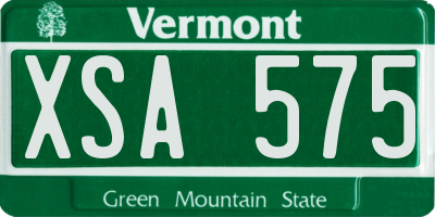 VT license plate XSA575