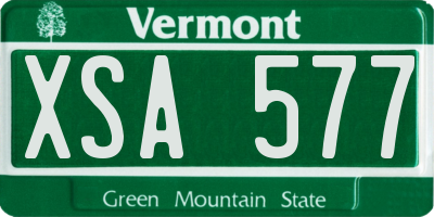 VT license plate XSA577