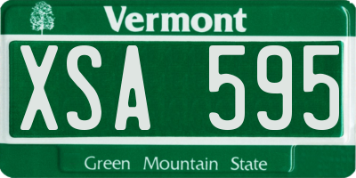 VT license plate XSA595