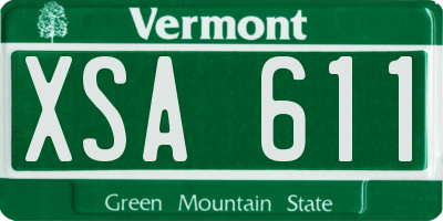 VT license plate XSA611