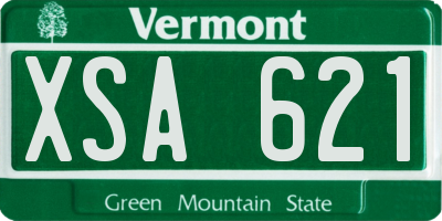 VT license plate XSA621
