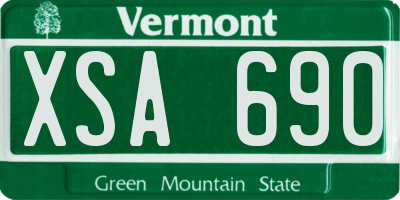 VT license plate XSA690
