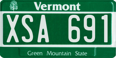 VT license plate XSA691