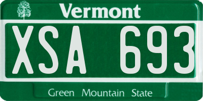 VT license plate XSA693