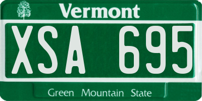 VT license plate XSA695