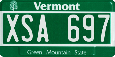 VT license plate XSA697