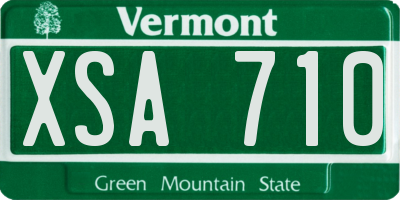 VT license plate XSA710