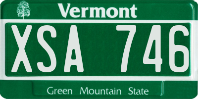 VT license plate XSA746
