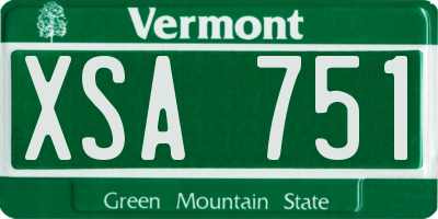 VT license plate XSA751