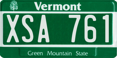 VT license plate XSA761