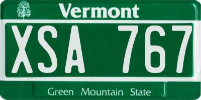 VT license plate XSA767